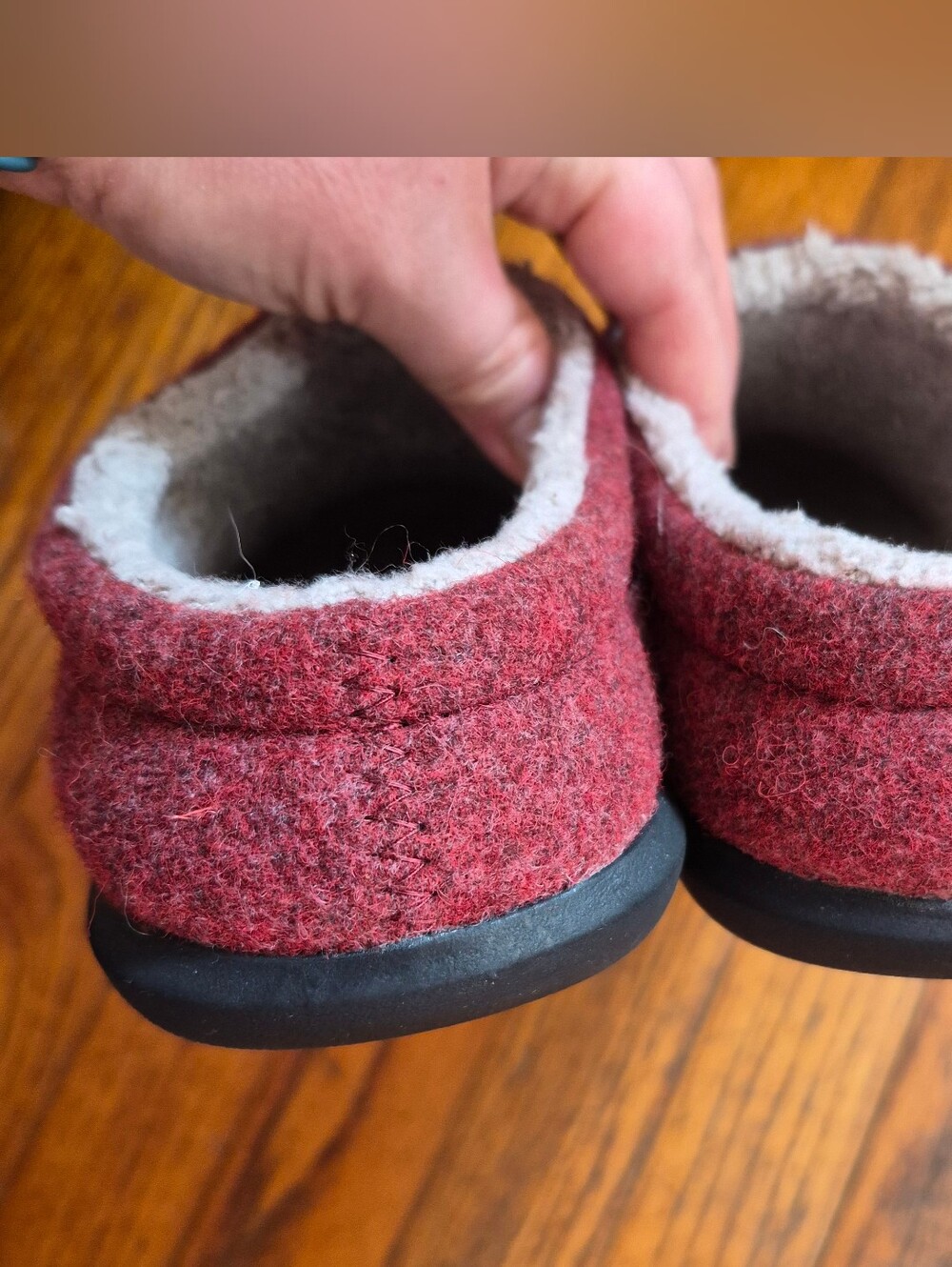 LL Bean Daybreak Scuff Motif Cat Wool Slippers Size 8 - Picture 4 of 7